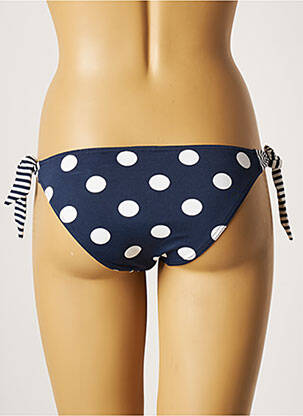 Bas de maillot de bain tissage satiné bikini bleu BANANA MOON femme