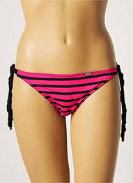 Bas de maillot de bain imprimé rayures bikini rose BANANA MOON femme