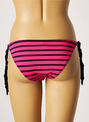 Bas de maillot de bain tissage satiné bikini rose BANANA MOON femme