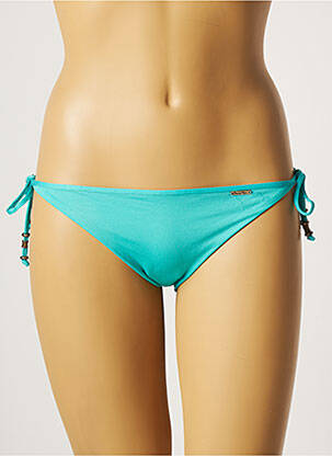 Bas de maillot de bain tissage satiné bikini vert BANANA MOON femme