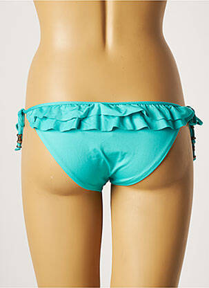 Bas de maillot de bain tissage satiné bikini vert BANANA MOON femme
