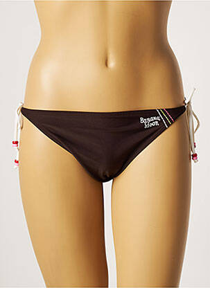 Bas de maillot de bain imprimé fantaisie bikini marron BANANA MOON femme