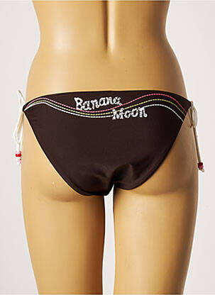 Bas de maillot de bain tissage satiné bikini marron BANANA MOON femme