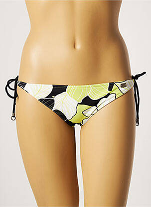Bas de maillot de bain tissage satiné bikini vert BANANA MOON femme