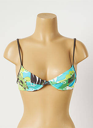 Haut de maillot de bain bretelles élastiquées vert BANANA MOON femme