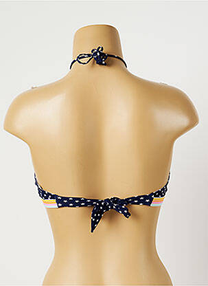 Haut de maillot de bain fermeture liens à nouer haut bandeau bleu BANANA MOON femme