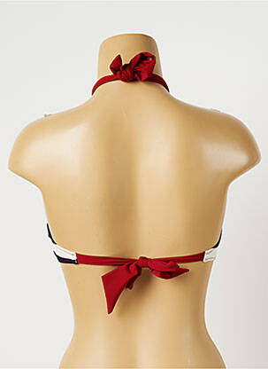 Haut de maillot de bain fermeture liens à nouer haut bandeau bleu BANANA MOON femme