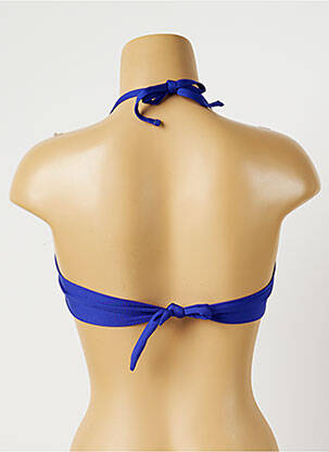 Haut de maillot de bain fermeture liens à nouer haut bandeau bleu BANANA MOON femme