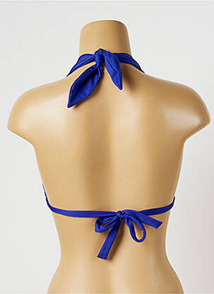 Haut de maillot de bain fermeture liens à nouer haut triangles bleu BANANA MOON femme