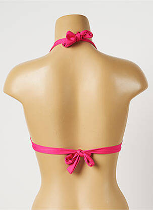 Haut de maillot de bain fermeture liens à nouer haut triangles rose BANANA MOON femme
