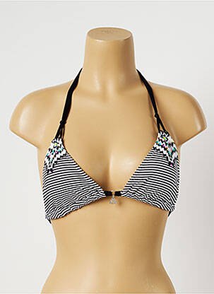 Haut de maillot de bain fermeture liens à nouer haut triangles noir BANANA MOON femme