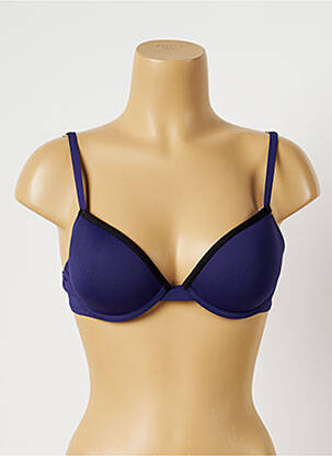Haut de maillot de bain bretelles élastiquées ajustables bleu PRINCESSE TAM-TAM femme
