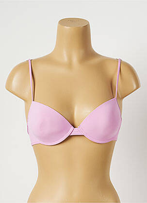 Haut de maillot de bain bretelles élastiquées rose CALVIN KLEIN femme