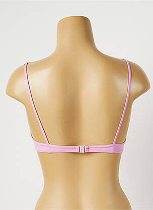Haut de maillot de bain bretelles élastiquées rose CALVIN KLEIN femme