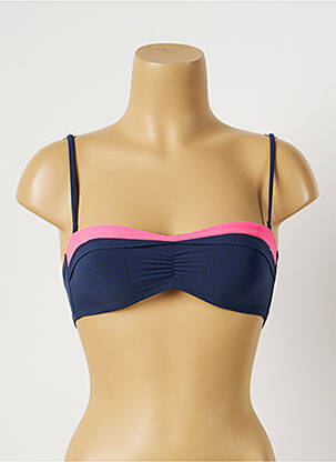 Haut de maillot de bain bretelles élastiquées ajustables bleu PRINCESSE TAM-TAM femme
