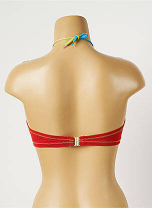 Haut de maillot de bain bretelles élastiquées rouge DIVINE femme