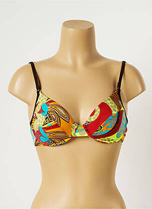 Haut de maillot de bain bretelles élastiquées ajustables rouge TRIUMPH femme