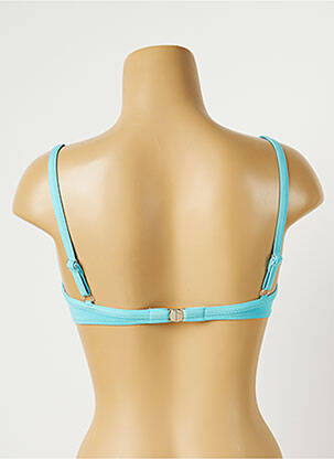 Haut de maillot de bain bretelles élastiquées ajustables bleu MORGAN femme