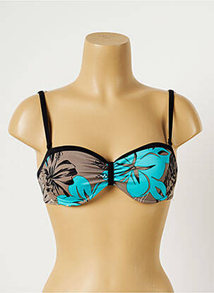Haut de maillot de bain bretelles élastiquées bleu TRIUMPH femme