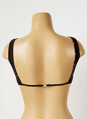 Haut de maillot de bain bretelles élastiquées ajustables marron TRIUMPH femme