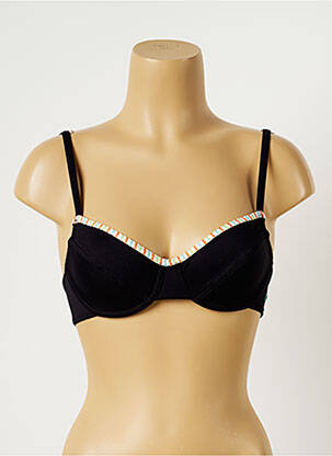 Soutien-gorge Vanity Fair Noir Avec Armatures - Taille 34D, Dentelle, Bonnets Motifs Floraux