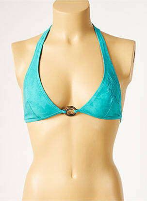 Haut de maillot de bain stretch haut triangles bleu CULTURE BEACH femme