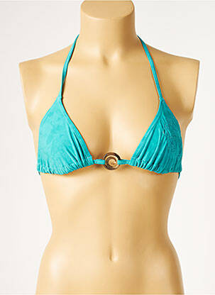 Haut de maillot de bain stretch haut triangles bleu CULTURE BEACH femme