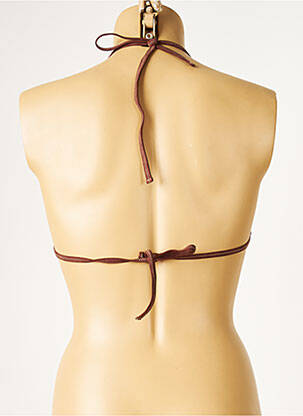 Haut de maillot de bain stretch haut triangles marron CULTURE BEACH femme