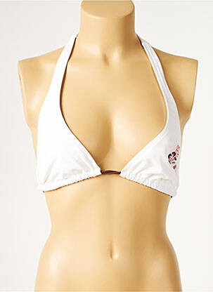 Haut de maillot de bain fermeture liens à nouer haut triangles blanc CULTURE BEACH femme