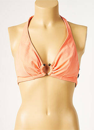 Haut de maillot de bain stretch haut triangles orange PRINTEMPS femme