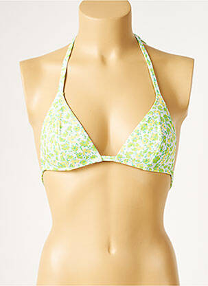 Haut de maillot de bain stretch haut triangles vert DIVINE femme