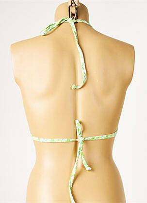 Haut de maillot de bain stretch haut triangles vert DIVINE femme