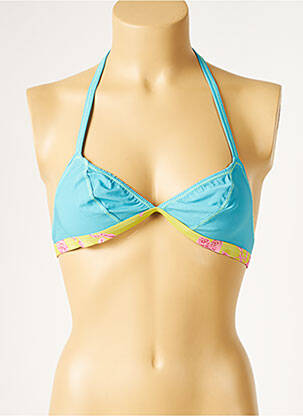 Haut de maillot de bain fermeture liens à nouer haut triangles bleu DIVINE femme