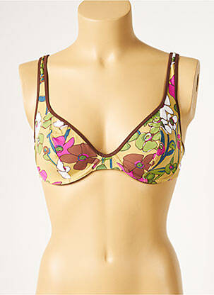 Haut de maillot de bain stretch marron HUIT femme