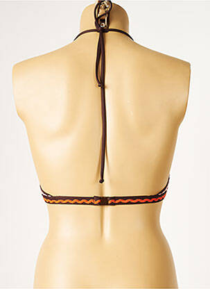 Haut de maillot de bain stretch haut triangles marron JENNA DE ROSNAY femme