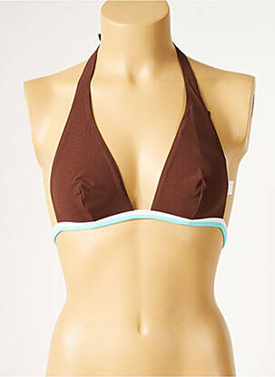 Haut de maillot de bain stretch haut triangles marron HUIT femme