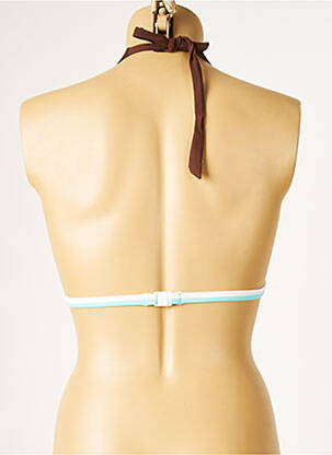Haut de maillot de bain stretch haut triangles marron HUIT femme