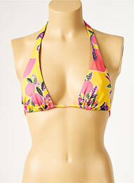 Haut de maillot de bain stretch haut triangles jaune HUIT femme