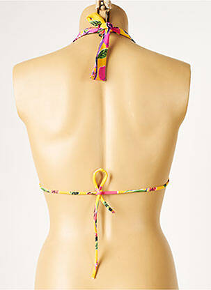 Haut de maillot de bain stretch haut triangles jaune HUIT femme