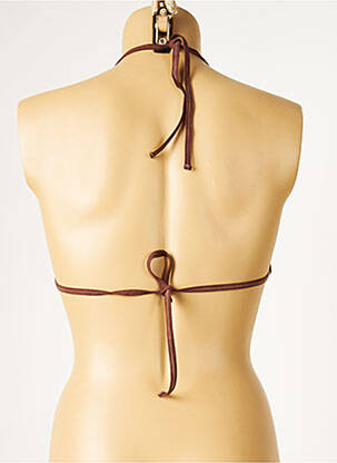 Haut de maillot de bain stretch haut triangles marron CULTURE BEACH femme