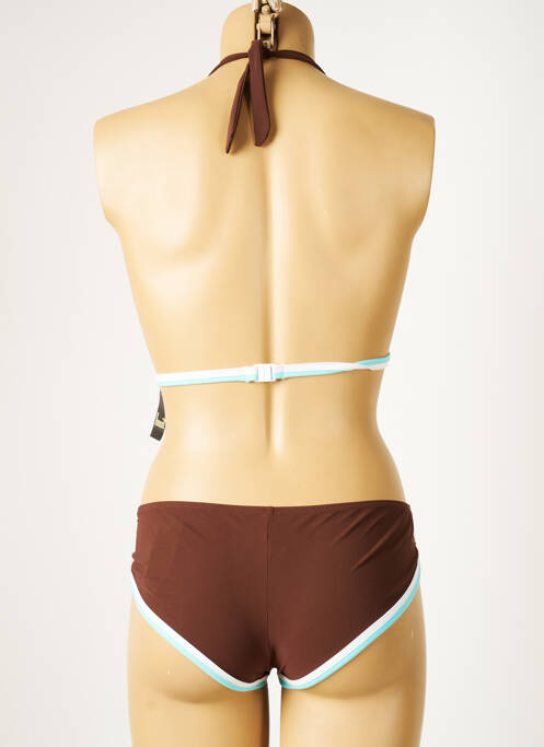 Maillot de bain 2 pièces marron HUIT pour femme