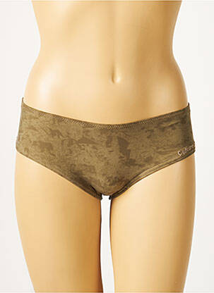 Bas de maillot de bain micro fibres culotte vert CULTURE BEACH femme