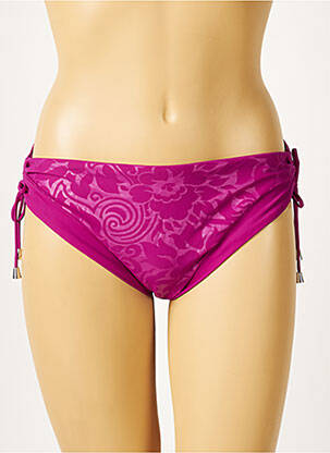 Bas de maillot de bain imprimé fantaisie culotte violet LISE CHARMEL femme