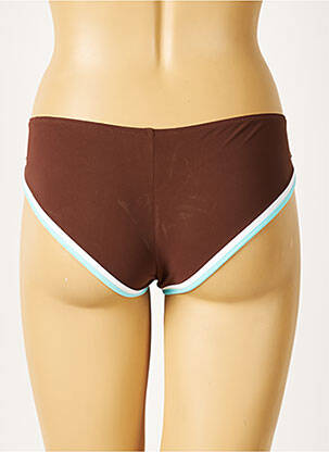 Bas de maillot de bain micro fibres culotte marron HUIT femme