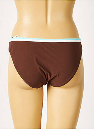 Bas de maillot de bain micro fibres culotte marron HUIT femme