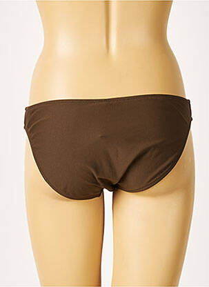 Bas de maillot de bain micro fibres culotte marron KIWI femme