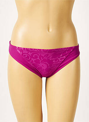 Bas de maillot de bain imprimé fantaisie culotte violet LISE CHARMEL femme