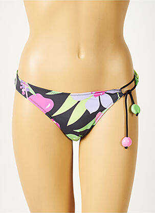 Bas de maillot de bain imprimé fleurs culotte violet MORANE femme
