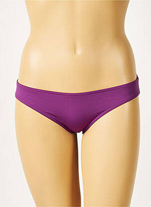 Bas de maillot de bain micro fibres culotte violet IODUS femme