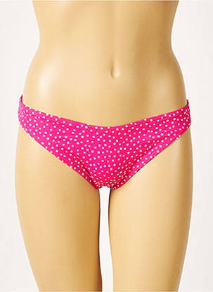 Bas de maillot de bain micro fibres culotte rose LAURA BEACH femme